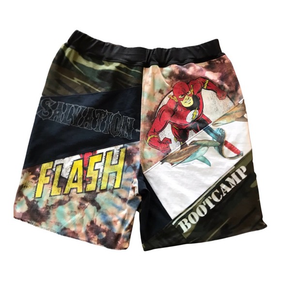 1 of 1 reworked shorts, elastic waistband 32”-38” skulls, reworked shorts - Picture 4 of 8